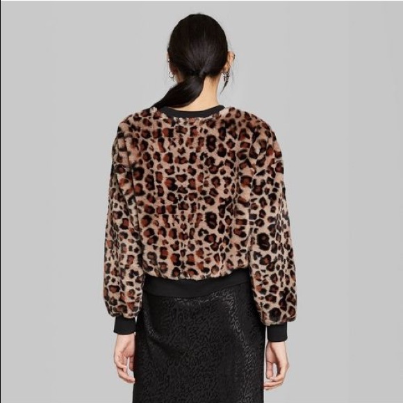 wild fable leopard crew neck - Picture 2 of 2